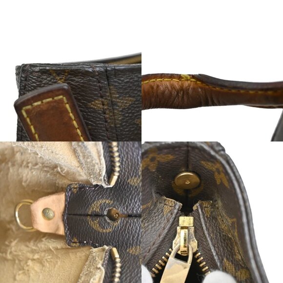 LOUIS VUITTON Logo Looping GM Shoulder Bag Monogram Leather Brown - Picture 14 of 16